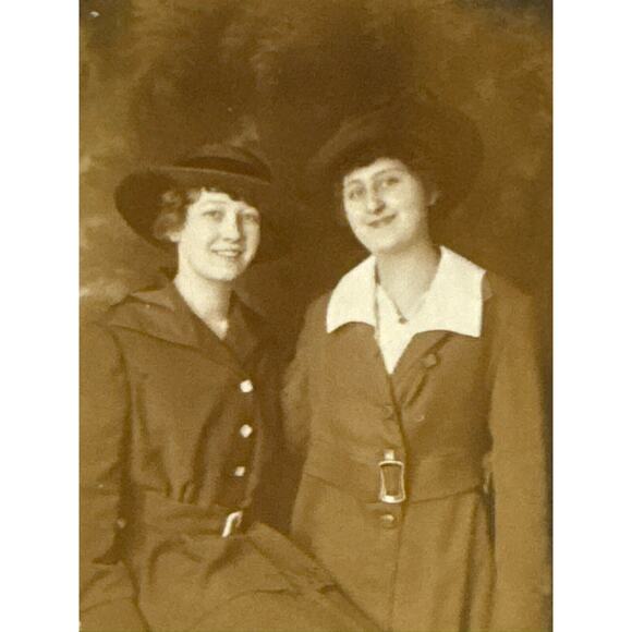 Antique RPPC Postcard Portraits Ephemera Women Portrait Greeting Card Sepia Tone - Picture 1 of 4